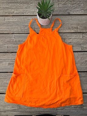 NWT Halter Spaghetti strap Athletic Mini Dress w/ inner Shorts & tank, Sz Small